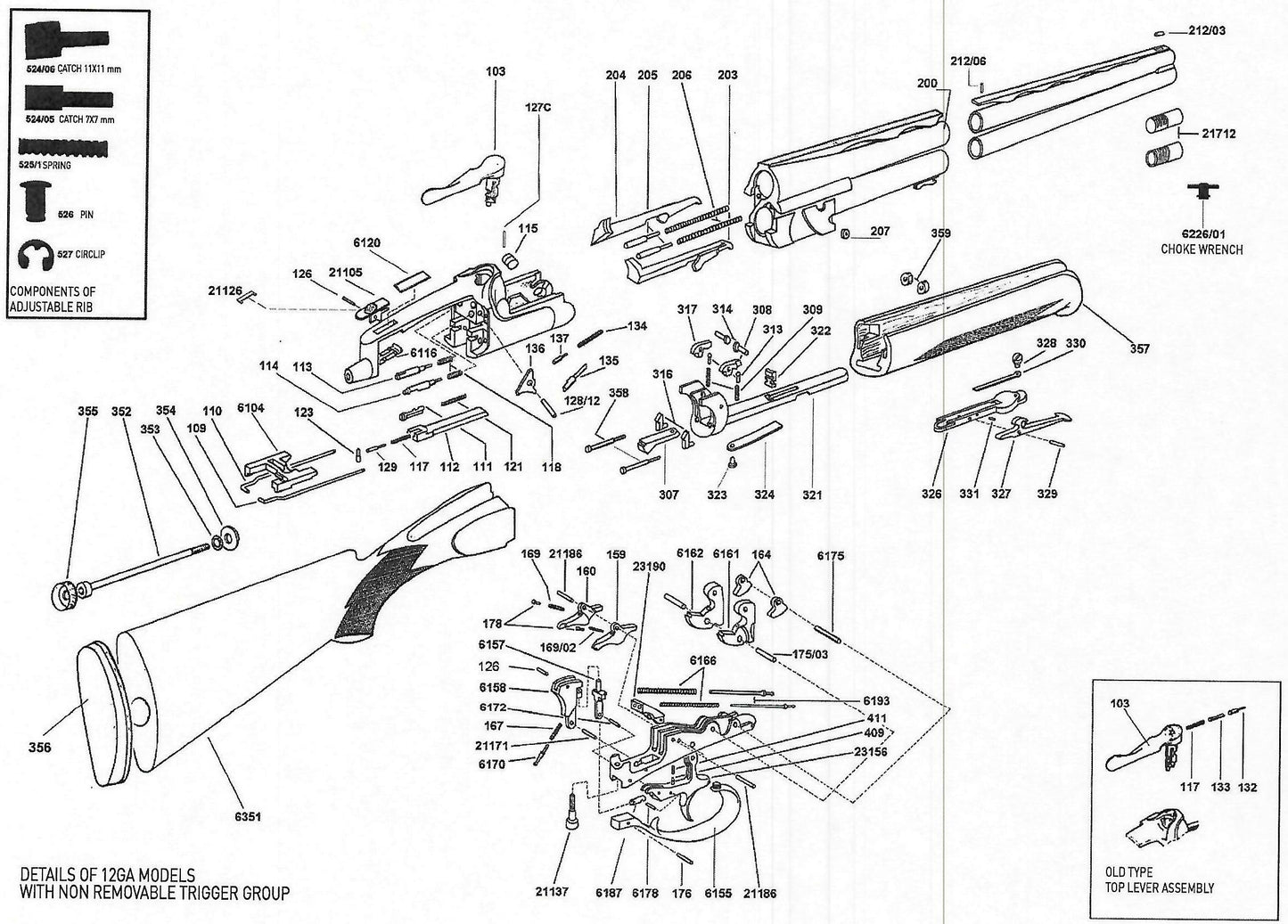 12 GAUGE NON REMOVABLE TRIGGER