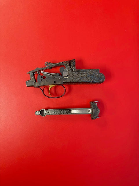 PERAZZI MX8 SCO (AFTERMARKET) 12 GAUGE O/U RECEIVER, TRIGGER GROUP AND FOREND IRON - PREOWNED