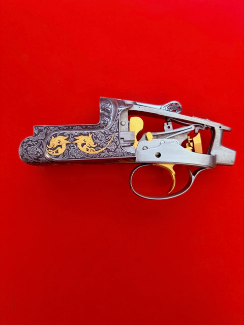 PERAZZI MX8 SCO GOLD RECEIVER, TRIGGER & FOREND IRON - PREOWNED