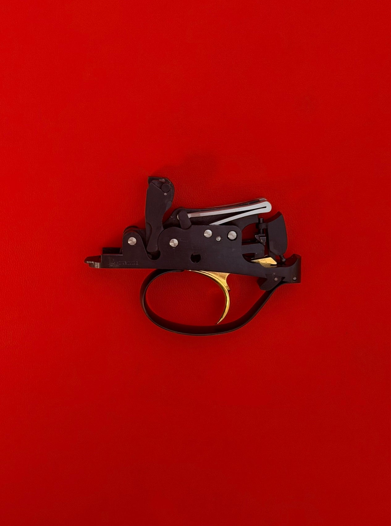 PERAZZI 12 GAUGE EXTERNALLY SELECTIVE TRIGGER GROUP WITH GOLD BLADE - USED