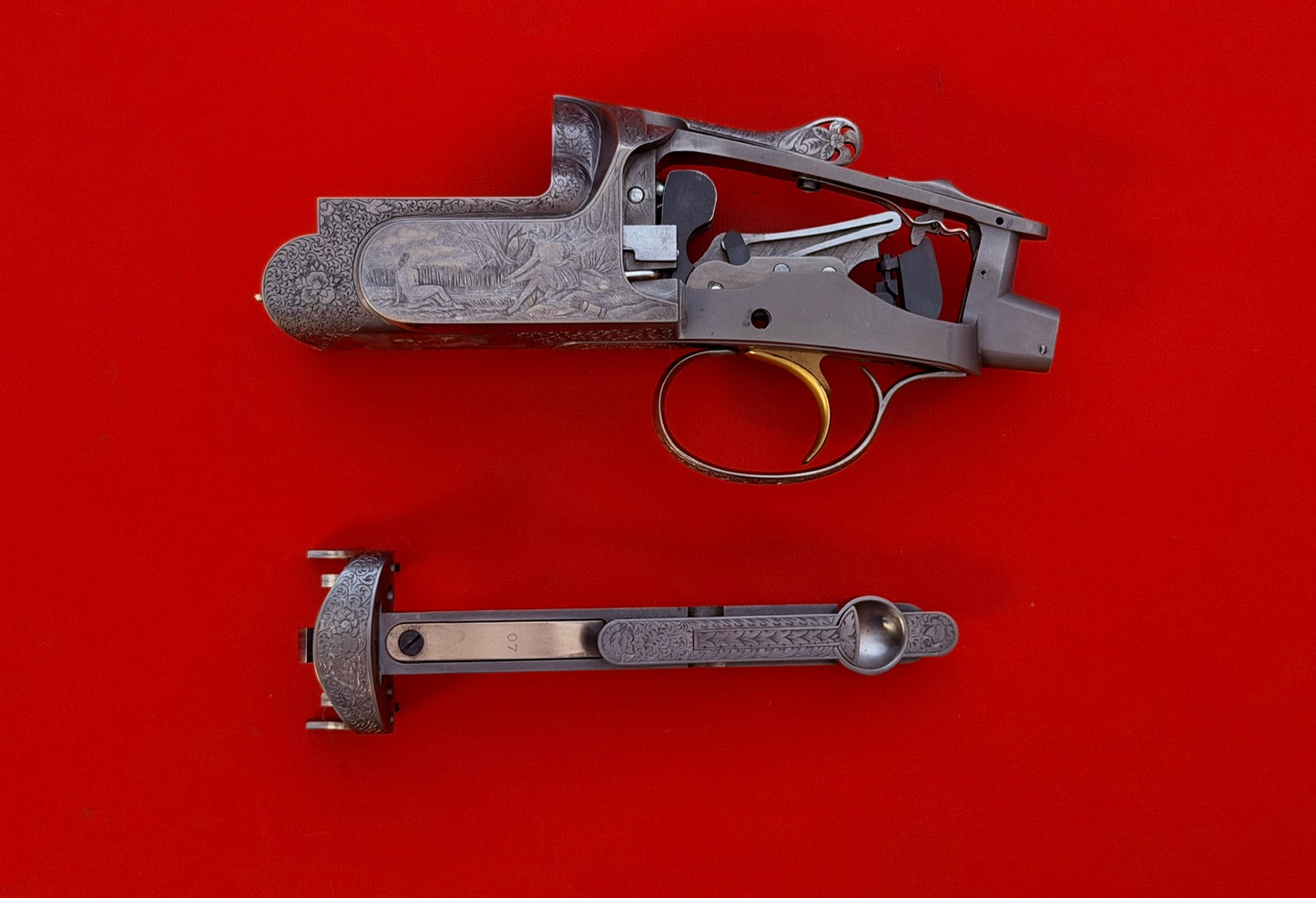 PERAZZI MX8 RECEIVER, TRIGGER & FOREND IRON UPGRADED BY MASTER ENGRAVER MAX GOBBI- PREOWNED