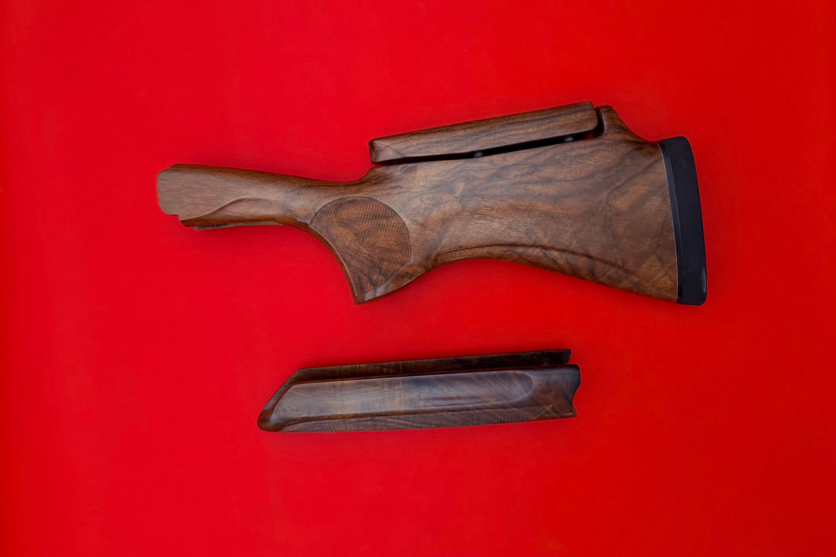 PERAZZI HI TECH 5 12 GAUGE TRAP STOCK & FOREND SET - PREOWNED