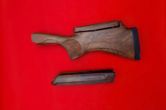 PERAZZI HI TECH 5 12 GAUGE TRAP STOCK & FOREND SET - PREOWNED
